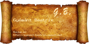 Gyémánt Beatrix névjegykártya