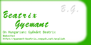 beatrix gyemant business card